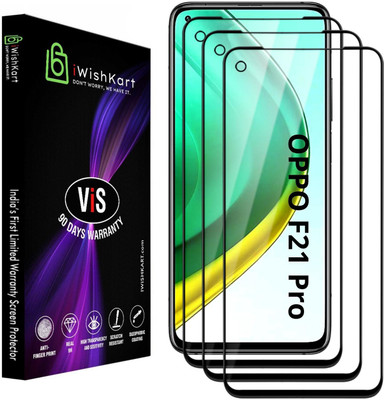 iWishKart Edge To Edge Tempered Glass for OPPO F21 Pro, OPPO F21 Pro 5G(Pack of 3)