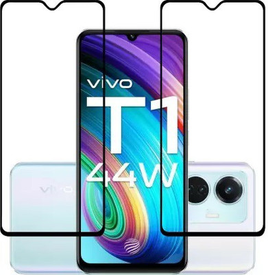 AB PRIME Edge To Edge Tempered Glass for vivo T1 44W(Pack of 2)