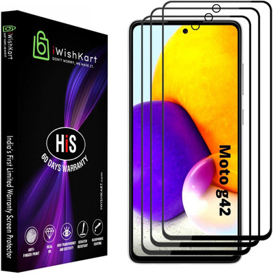 iWishKart Edge To Edge Tempered Glass for MOTOROLA G42, MOTOROLA G42 5G, MOTOROLA Moto G42, MOTOROLA Moto G42 5G, MOTOROLA g42(Pack of 3)