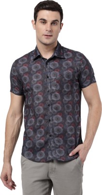 AD by Arvind Men Printed Casual Black Shirt