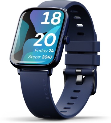 Boult Cosmic 1.69 inch Display, SpO2 ,Heart Monitor Smartwatch(Blue Strap, Free Size)