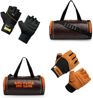 Rakso SPORTS DUFFEL GYM BAG WITH GYM GLOVE set of 2 PCS FOR MEN WOMEN STYLIST KIT(Kit Bag)