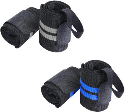 HMFURRYS FINEST Wrist Wrap, Support Support with Thumb Loops Wrist Support(Grey, Blue)