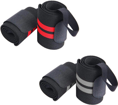 HMFURRYS FINEST Wrist Wrap, Support Support with Thumb Loops Wrist Support(Grey, Red)