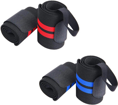 HMFURRYS FINEST Wrist Wrap, Support Support with Thumb Loops Wrist Support(Blue, Red)