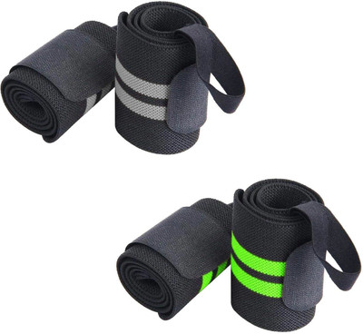HMFURRYS FINEST Wrist Wrap, Support Support with Thumb Loops Wrist Support(Grey, Green)