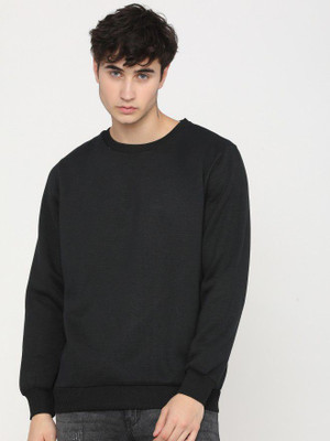MOSAJC Full Sleeve Solid Men Sweatshirt