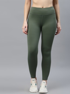 JUMP USA Solid Women Green Tights