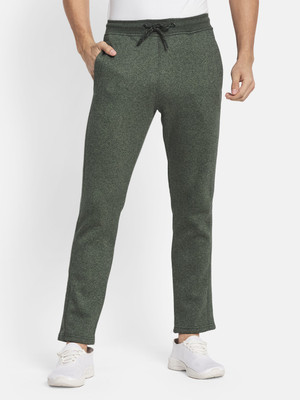 Octave Solid Men Light Green Track Pants