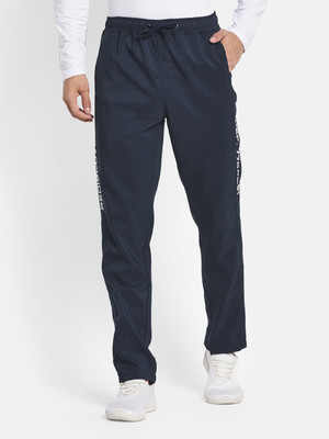 Octave Printed Men Dark Blue Track Pants