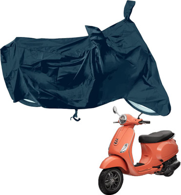RiderShine Waterproof Two Wheeler Cover for Piaggio(Vespa LX, Black)
