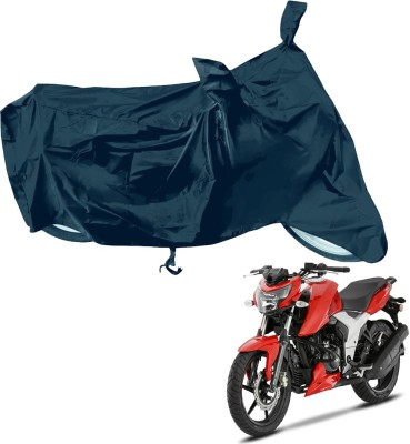 RiderShine Waterproof Two Wheeler Cover for TVS(Apache RTR 160 4V, Black)