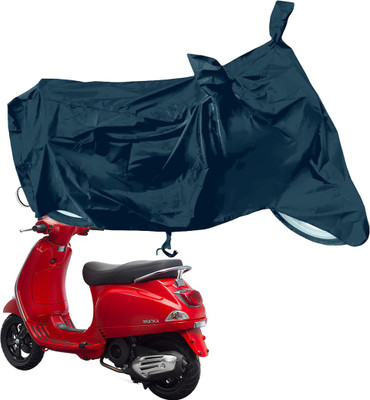 RiderShine Waterproof Two Wheeler Cover for Piaggio(Vespa LX 125, Black)
