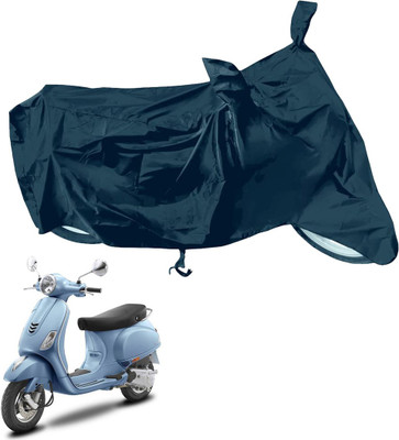 RiderShine Waterproof Two Wheeler Cover for Vespa(ZX 125, Black)