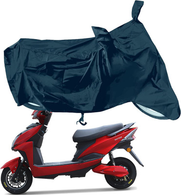 RiderShine Waterproof Two Wheeler Cover for Techo Electra(Raptor, Black)