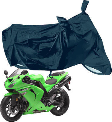 RiderShine Waterproof Two Wheeler Cover for Kawasaki(Ninja ZX 10R, Black)