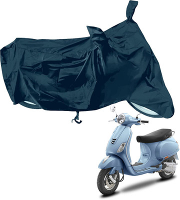 RiderShine Waterproof Two Wheeler Cover for Vespa(ZX 125 BS6, Black)