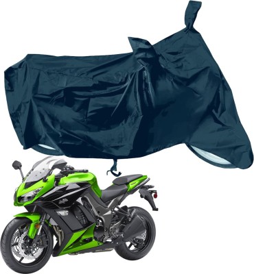 RiderShine Waterproof Two Wheeler Cover for Kawasaki(Ninja 1000, Black)