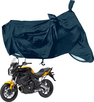 RiderShine Waterproof Two Wheeler Cover for Kawasaki(Versys 650, Black)