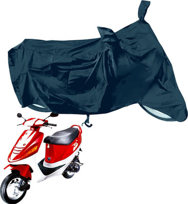 RiderShine Waterproof Two Wheeler Cover for Kinetic(Zing, Black)
