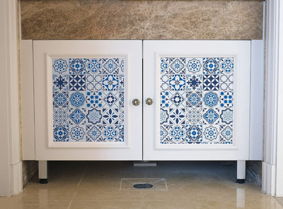 SOJITRA EXPORT Vinyl Abstract Blue Wallpaper(L x W: 200 cm x 60 cm)