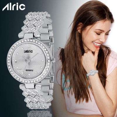 ALRIC Girls Watches Engrave Ladies Watch For Girls Diamond Studded Silver Watches For Women's Analog Watch  - For Girls