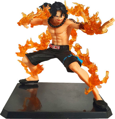 Daiyamondo One piece Portgas D Ace Action Figure with 2 Face (Height-12cm) With Box Packing(Multicolor)