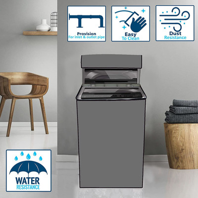 Abhsant Top Loading Washing Machine  Cover(Width: 58 cm, Grey, 7.5 Kg.)