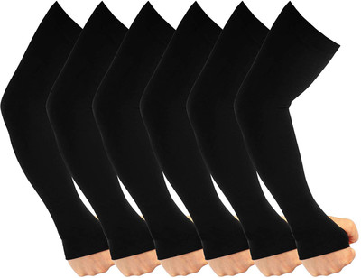 Trosskart Nylon Arm Sleeve For Men & Women(Free, Black)