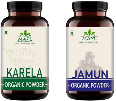 MAPL Karela & Jamun powder For balancing blood sugar level & detox your body 200g*2(Pack of 2, 400 ml)
