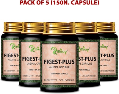 Riffway Figest Plus Ayurvedic Supplement Restores Outermost Inner Vaginal Layer(Pack of 5)