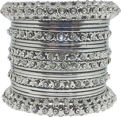 Chrishan Alloy Black Silver Bangle Set