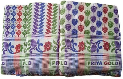 Tulsi Handloom Self Design Single AC Blanket for  Mild Winter(Cotton, Multcolor)