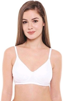 TheQualityStar Women Full Coverage Non Padded Bra(Beige, White)