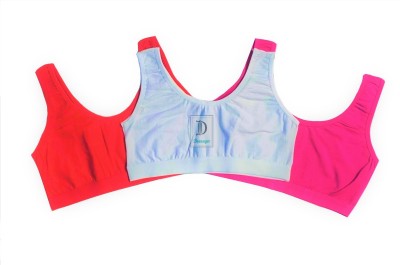 DEENAGER Girls Sports Non Padded Bra(Multicolor)