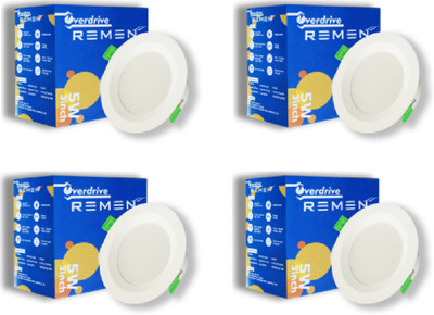 REMEN 5 W Basic Round B22 LED Bulb(White, Pack of 4)