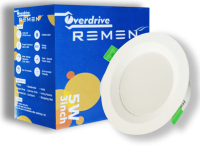 REMEN 5 W Basic Round LED Bulb(White)