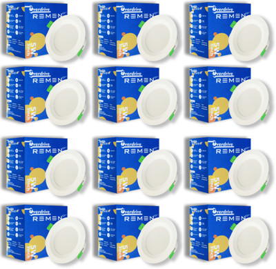 REMEN 5 W Basic Round LED Bulb(White, Pack of 12)