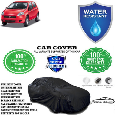 Tamanchi Autocare Car Cover For Fiat Punto Pure 1.2L FIRE(Black)
