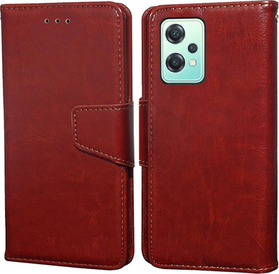 Unistuff Flip Cover for OnePlus Nord CE 2 Lite 5G(Brown, Dual Protection, Pack of: 1)
