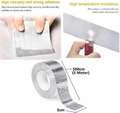 NIMYANK medium medium sticker Bitumen Tape (Automatic)(Set of 1, Silver)