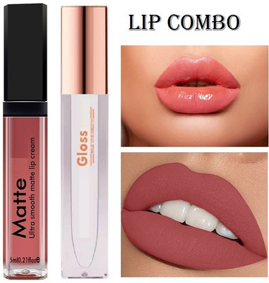 MYEONG perfect glossy lips lip gloss shiner with matte lipstick(2 Items in the set)