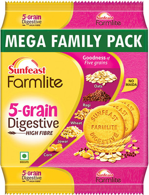 Sunfeast Farmlite 5 Grain Digestive High Fiber (High Fiber Biscuit) (800 G) For Rs. 112 @ 53% off