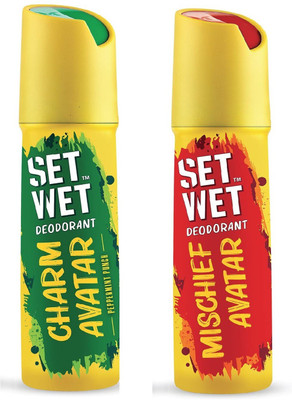 SET WET Charm + Mischief Avatar Deodorant For Men (150ml X 2) Deodorant Spray  -  For Men(300 ml, Pack of 2)