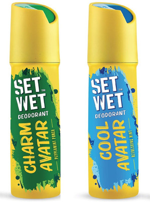 SET WET Charm + Cool Avatar Deodorant For Men (150ml X 2) Deodorant Spray  -  For Men(300 ml, Pack of 2)