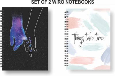 Papco Notebooks A5 Diary Ruled 144 Pages(Multicolor, Pack of 2)