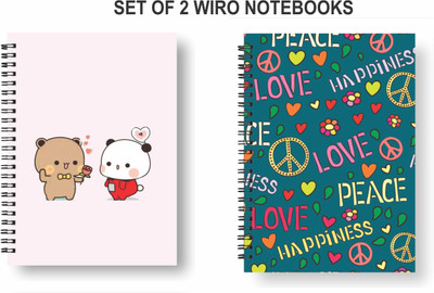Papco Notebooks A5 Diary Ruled 144 Pages(Multicolor, Pack of 2)