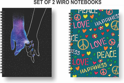 Papco Notebooks A5 Diary Ruled 144 Pages(Multicolor, Pack of 2)