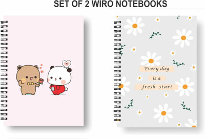 Papco Notebooks A5 Diary Ruled 144 Pages(Multicolor, Pack of 2)