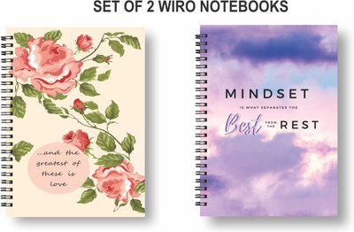 Papco Notebooks A5 Diary Ruled 144 Pages(Multicolor, Pack of 2)